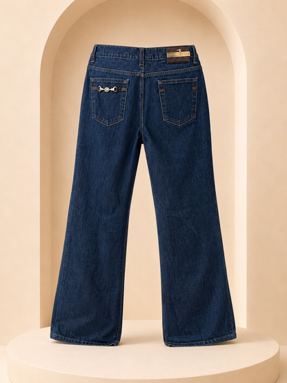 Men’s Dark Blue Straight Jeans