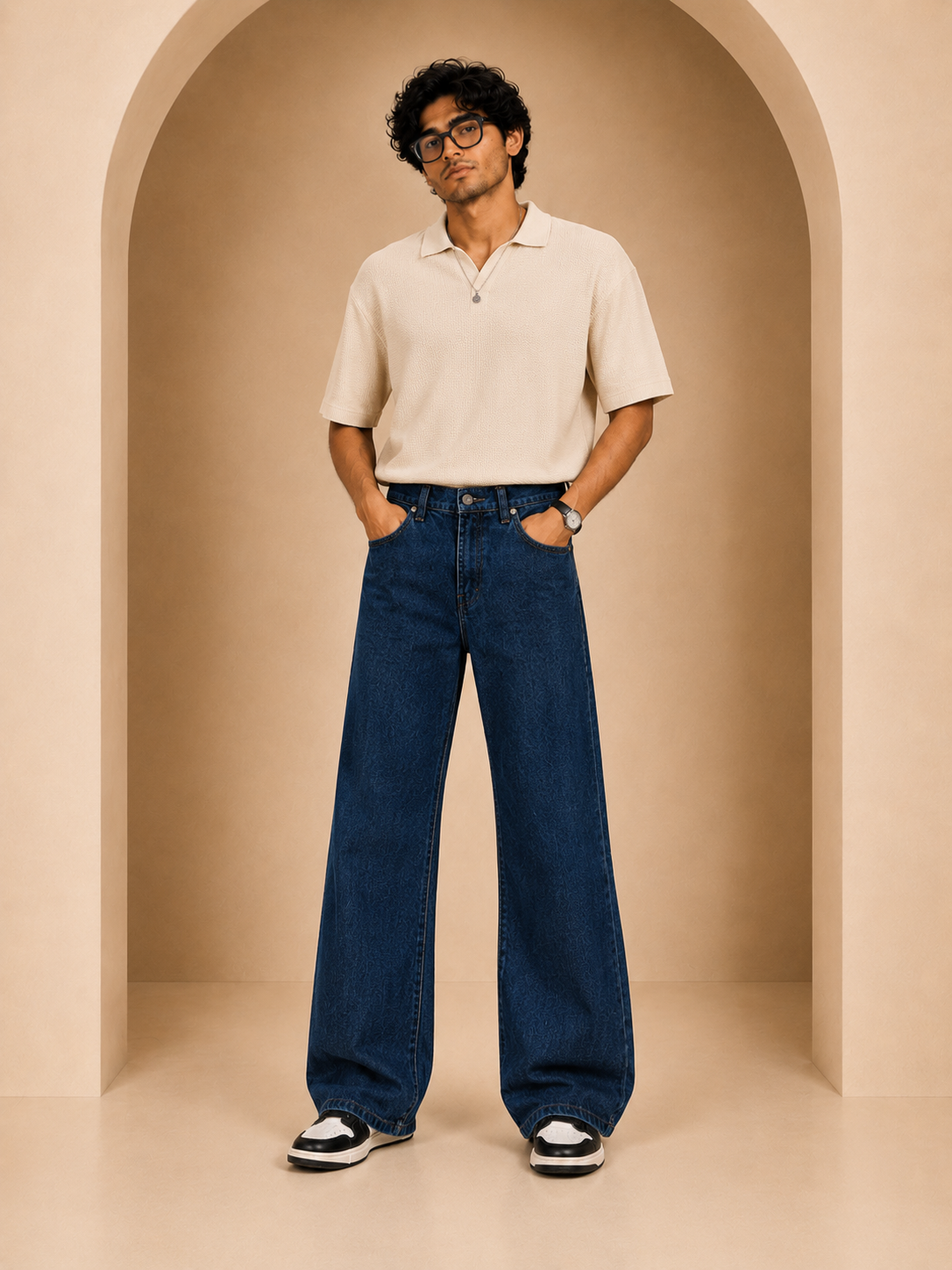 Men’s Dark Blue Straight Jeans