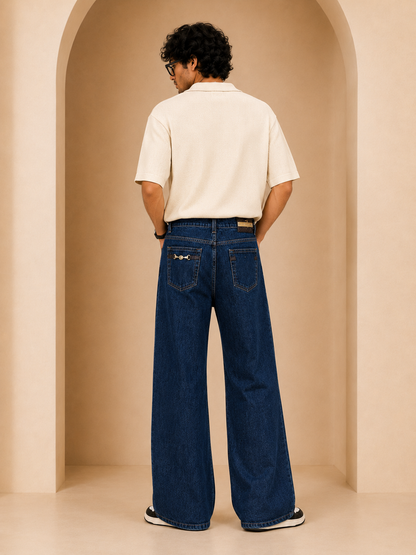 Men’s Dark Blue Straight Jeans