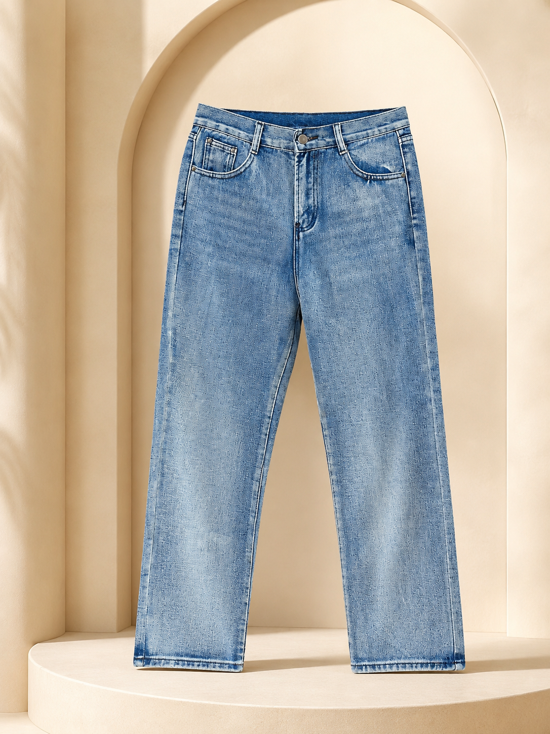 Men’s Light Blue Baggy Jeans – Waist 32