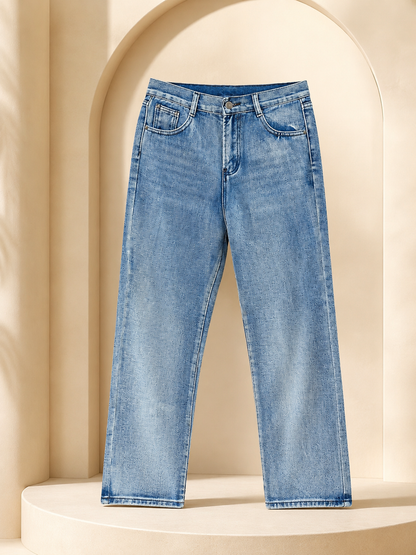 Men’s Light Blue Baggy Jeans – Waist 32