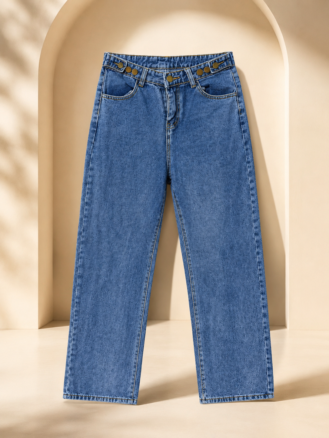 Women’s Blue High Rise Straight Jeans – Waist 32