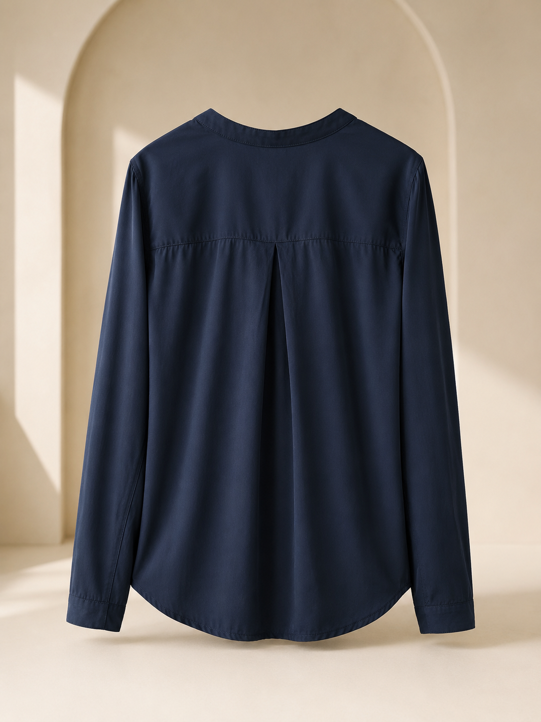 Midnight Navy Long Sleeve V-Neck Top
