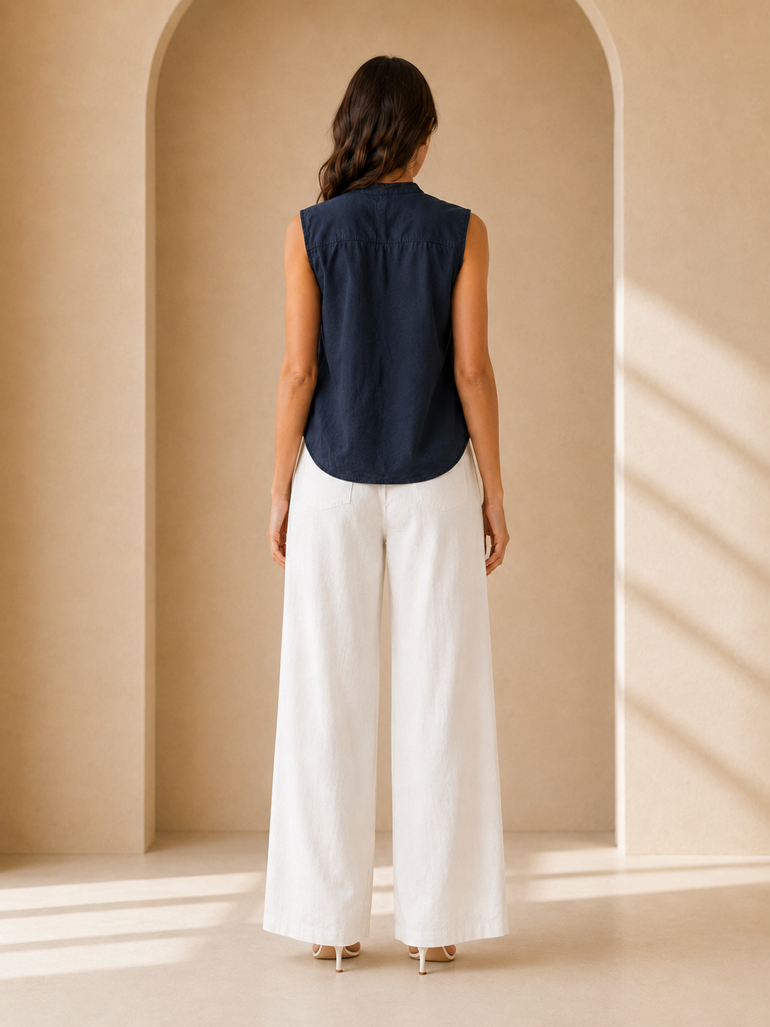 Midnight Navy Sleeveless Relaxed Top