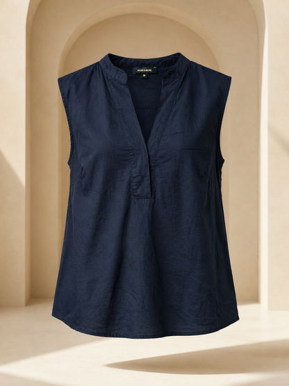 Midnight Navy Sleeveless Relaxed Top