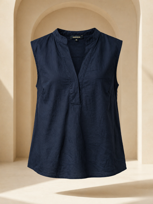 Midnight Navy Sleeveless Relaxed Top