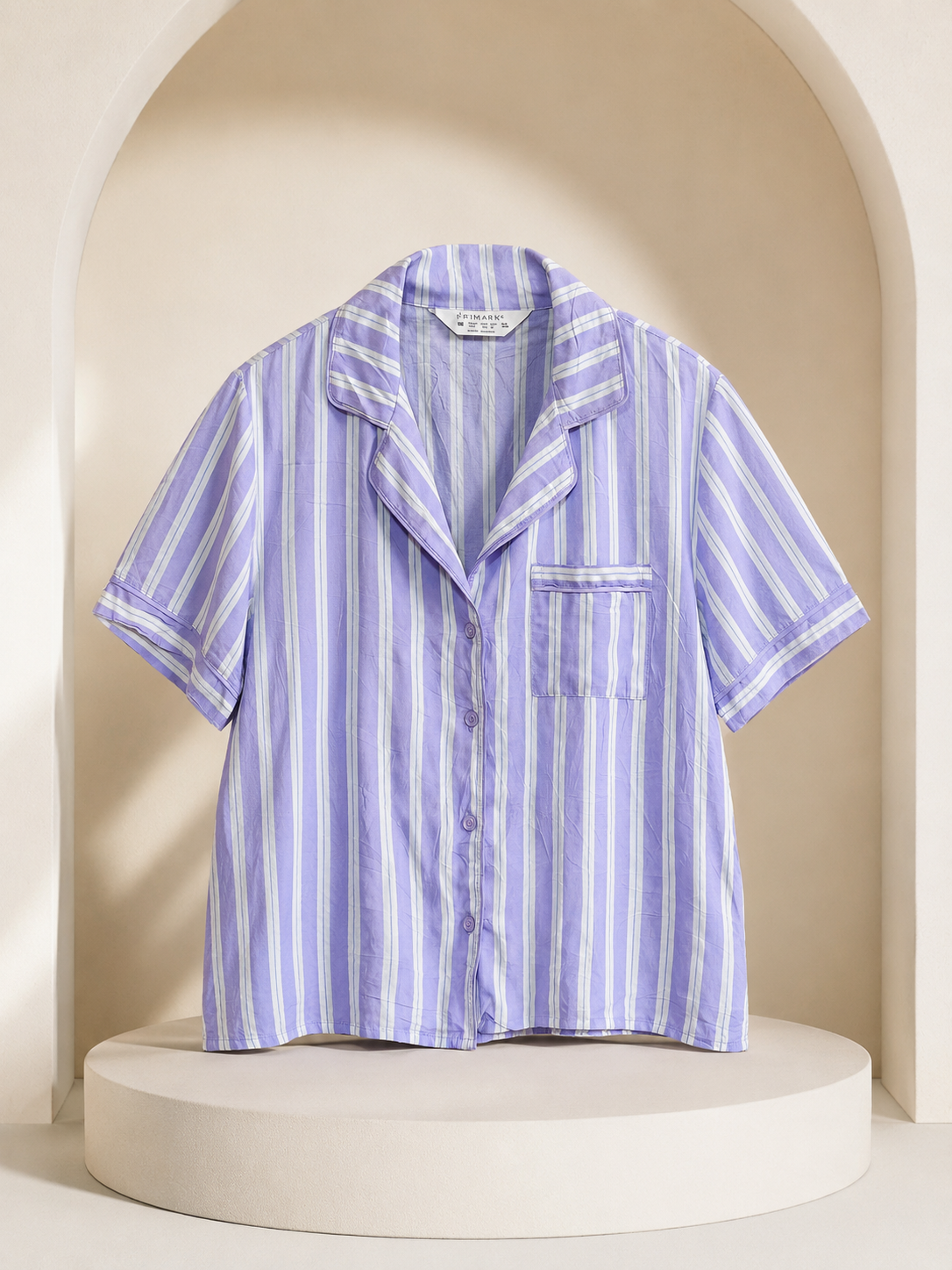 Lilac Striped Short Sleeve Shirt